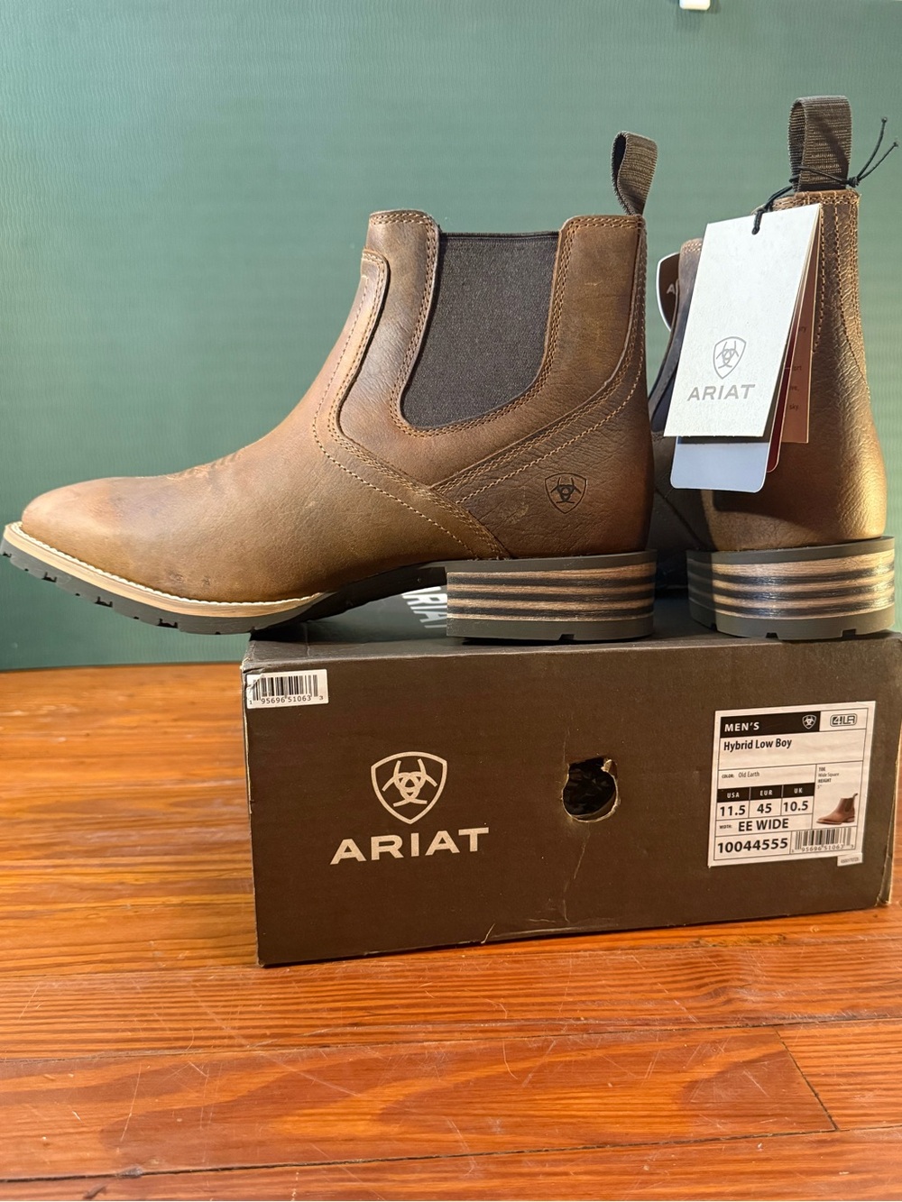Ariat Men's Brown Leather Hybrid Low Boy Boot